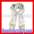 Wholesale Long Oblong Designer White Silk Scarf At Cheap Price 